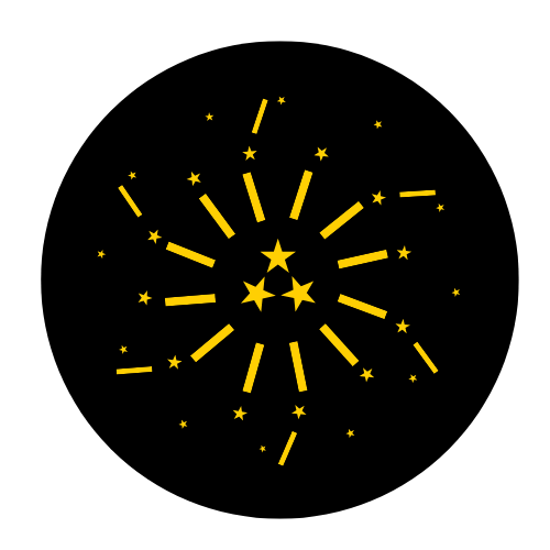 Starluenc gold starburst logo