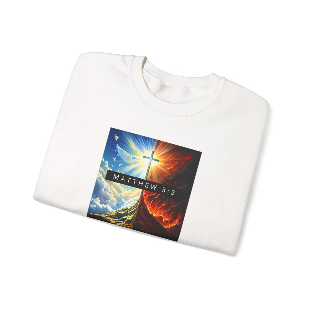 Women's Sweatshirt Heaven Cross and Hell Heavy Blend Crewneck