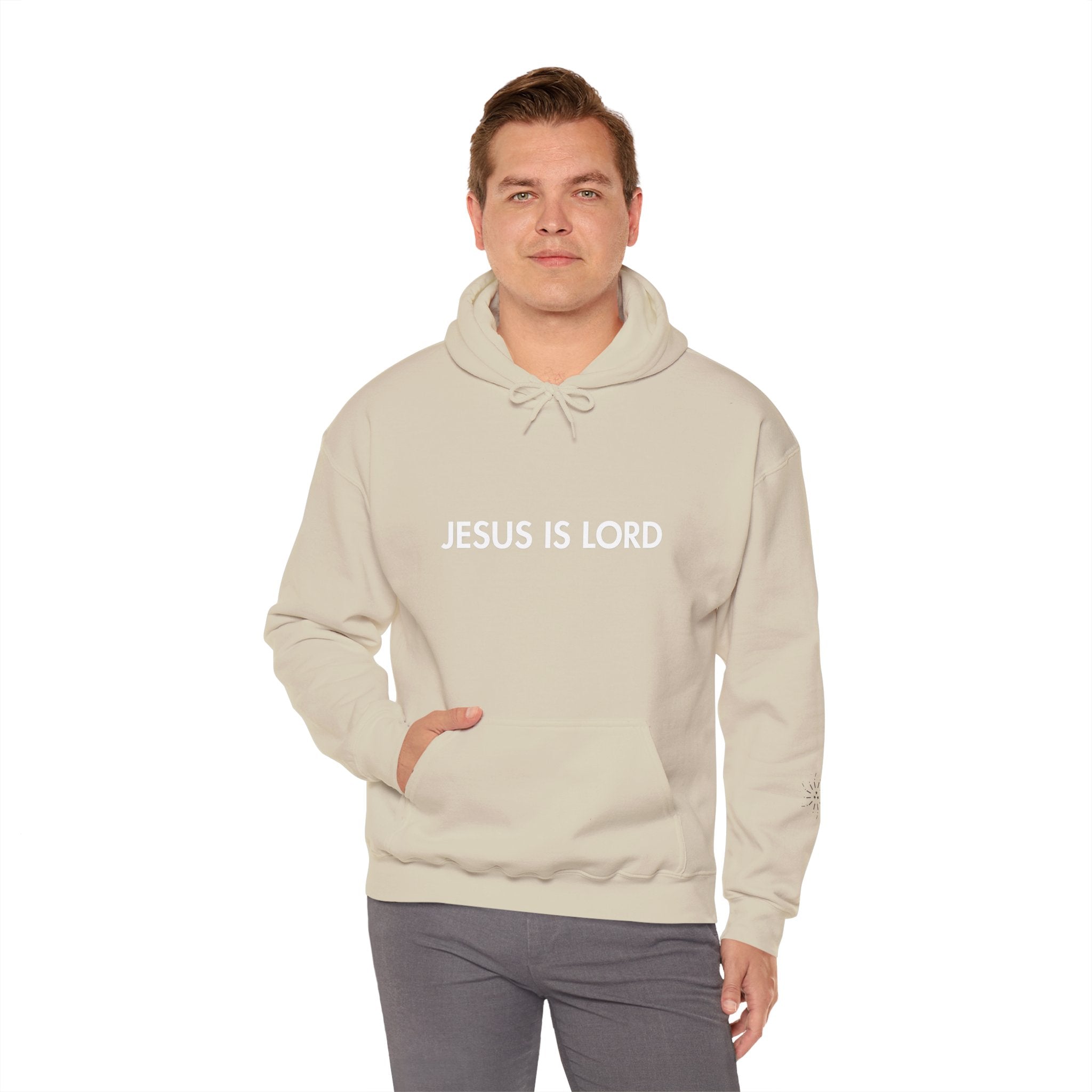 Hoodie - Jesus is Lord Men's Heavy Blend™ Hoodie for Spiritual Everyday Comfort