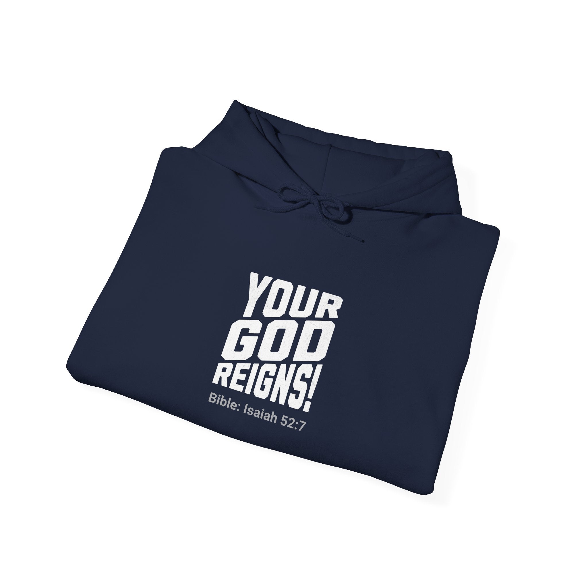 Isaiah 52:7 Your God reigns Men's Heavy Blend™ Hoodie - Cozy Casual Wear for Any Occasion, Spiritual Gift, Everyday Comfort, Unique Graphic [...]