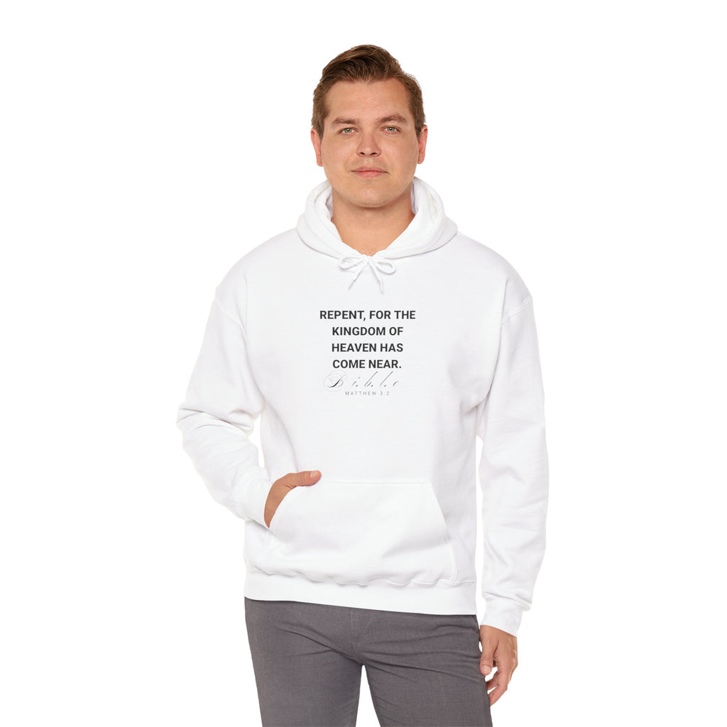 Men's Hoodie - Matthew 3:2 Bible Verse Heavy Blend™ Hooded Sweatshirt