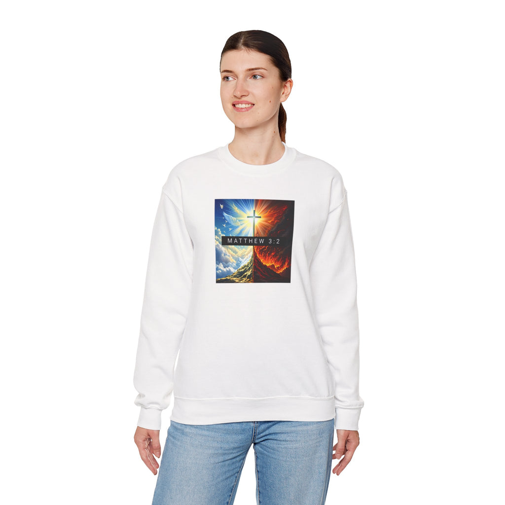 Women's Sweatshirt Heaven Cross and Hell Heavy Blend Crewneck