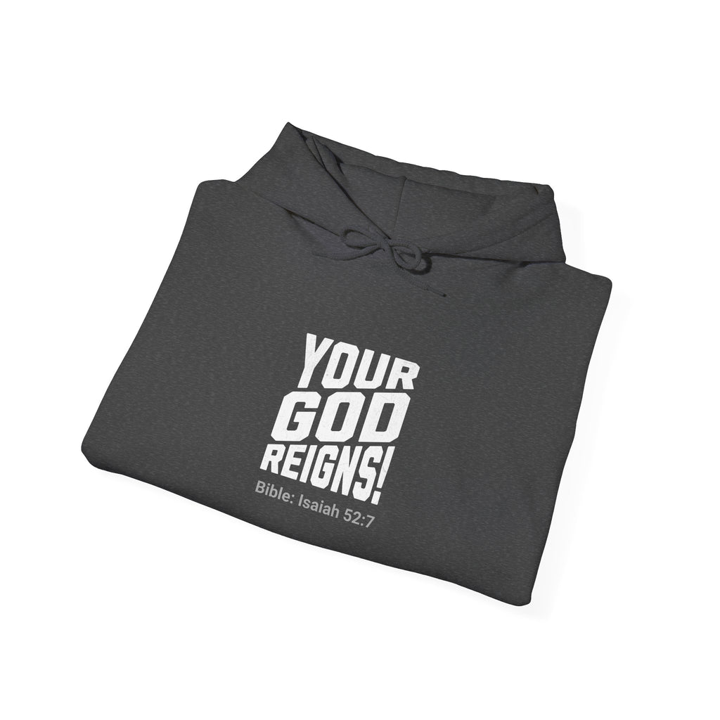 Isaiah 52:7 Your God reigns Men's Heavy Blend™ Hoodie - Cozy Casual Wear for Any Occasion, Spiritual Gift, Everyday Comfort, Unique Graphic [...]