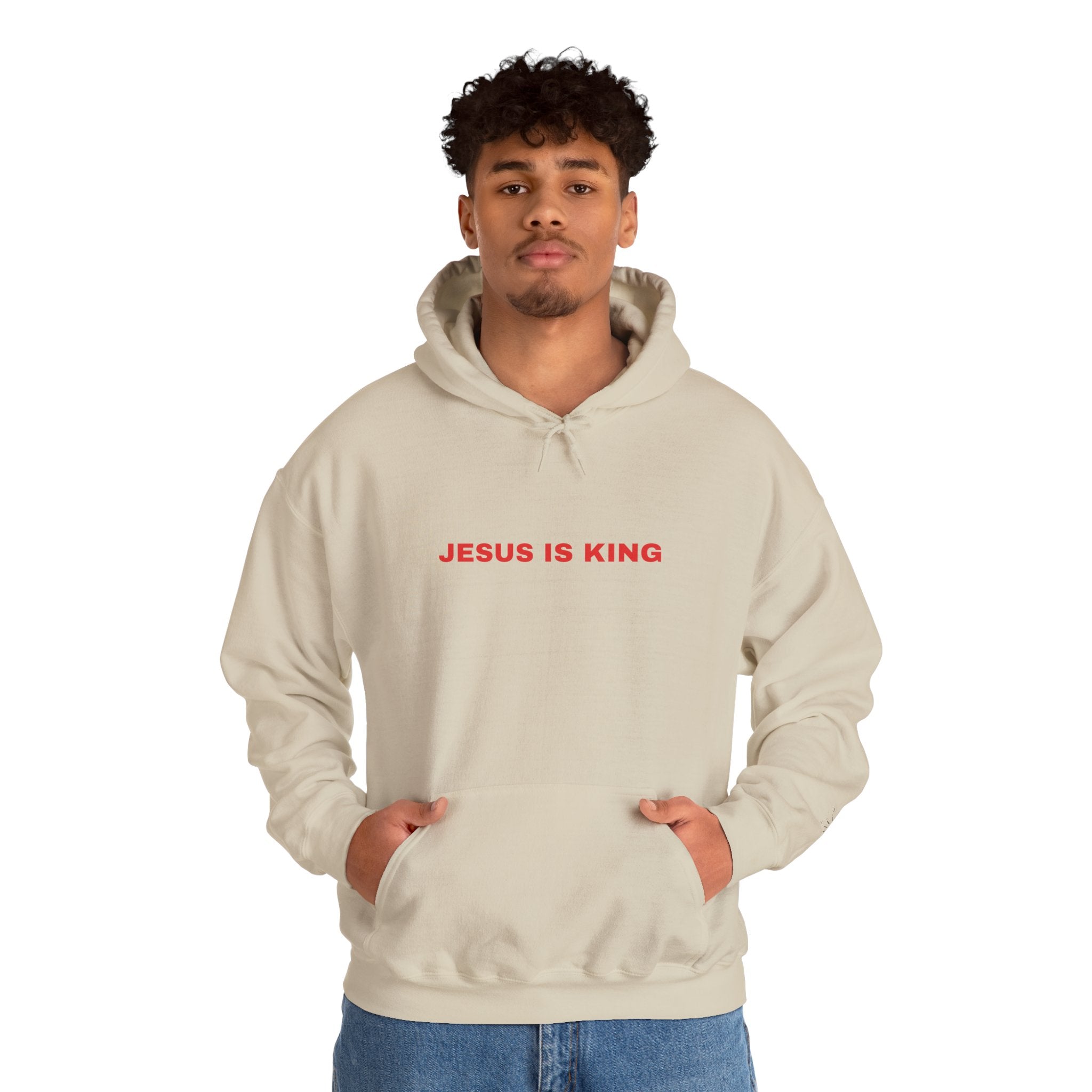 Jesus is King Hoodie - Men's Heavy Blend™ Hoodie for Spiritual Everyday Comfort