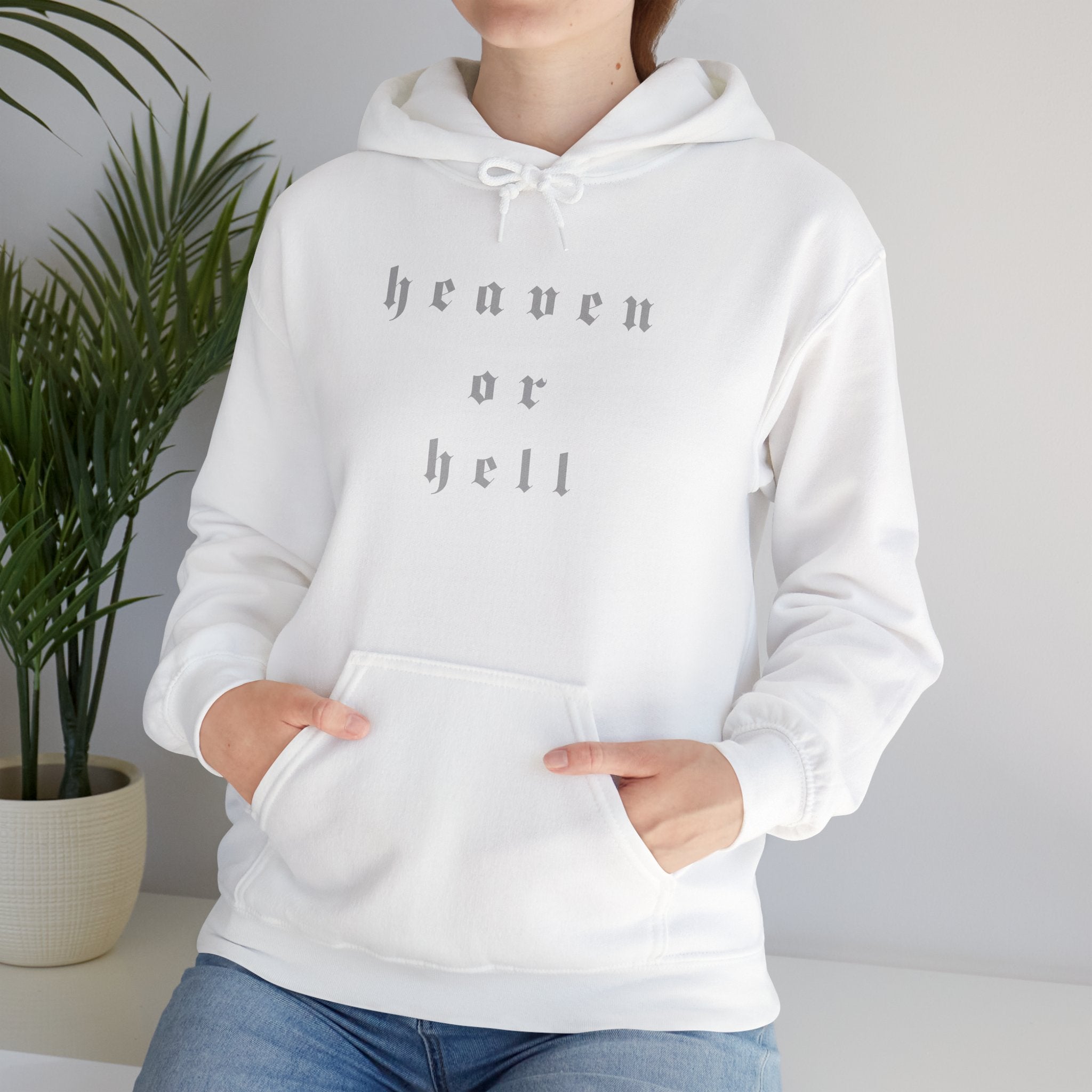 Heaven or Hell Women's Heavy Blend™ Hoodie - Cozy Casual Wear for Any Occasion, Spiritual Gift, Everyday Comfort, Unique Graphic [...]