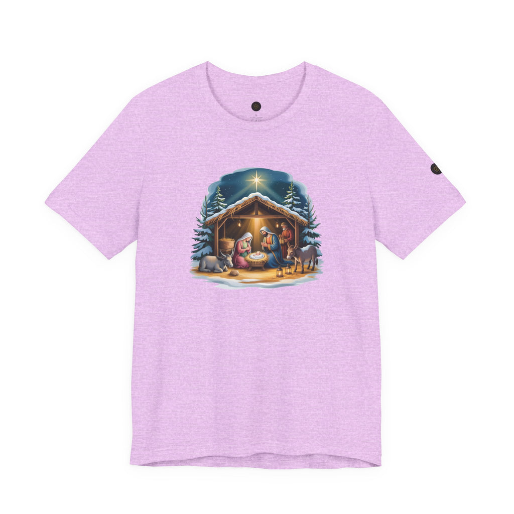 Nativity Scene Christmas Tee | Holiday Apparel, Religious Gift, Family Christmas Shirt, Winter Fashion, Nativity Scene Tee