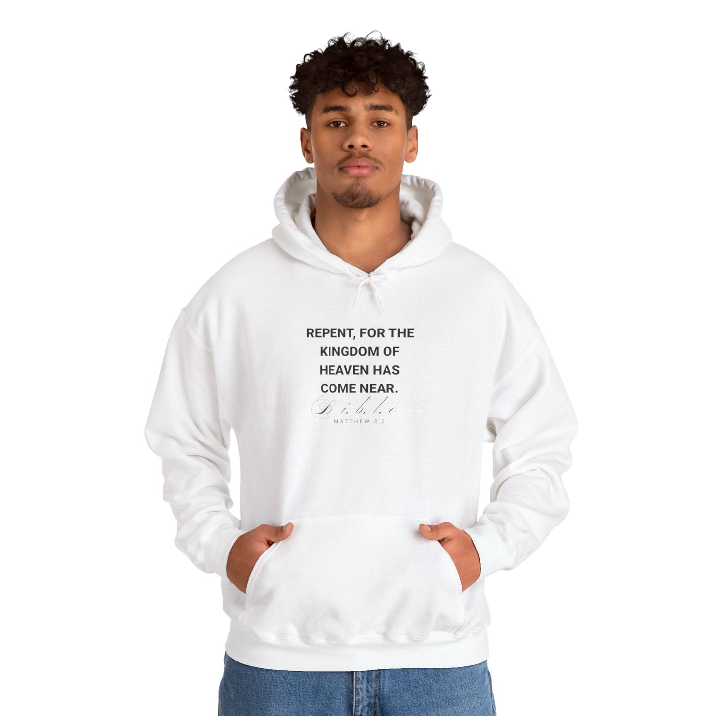 Men's Hoodie - Matthew 3:2 Bible Verse Heavy Blend™ Hooded Sweatshirt