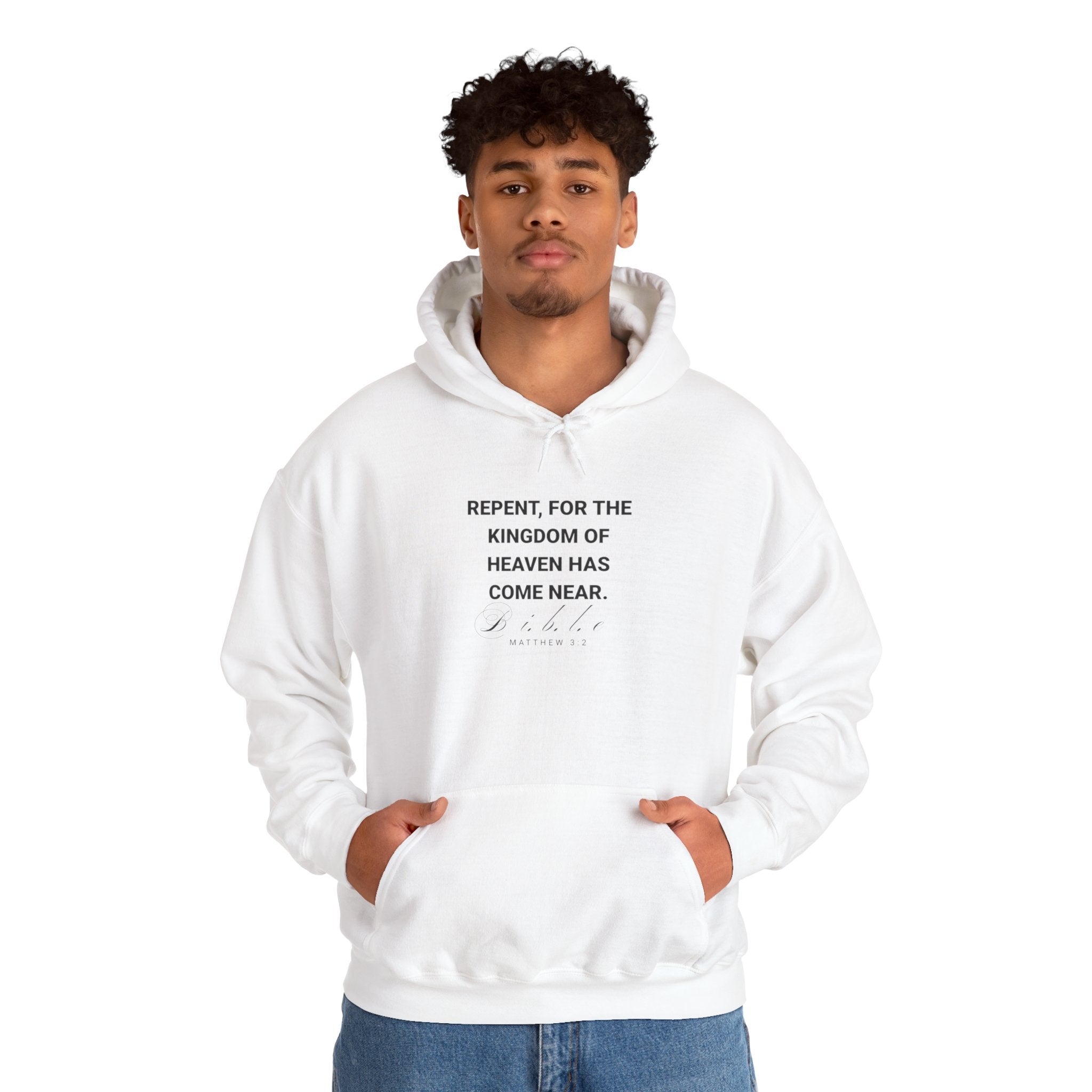 Men's Hoodie - Matthew 3:2 Bible Verse Heavy Blend™ Hooded Sweatshirt