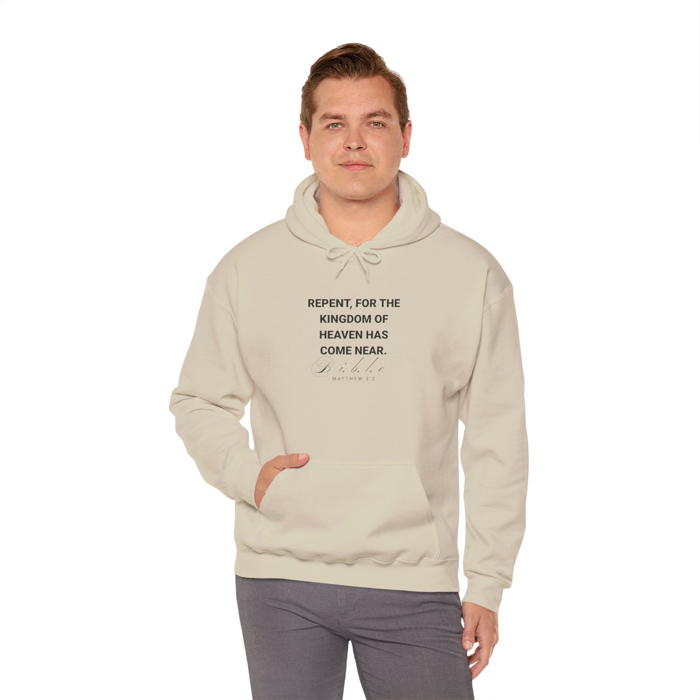 Men's Hoodie - Matthew 3:2 Bible Verse Heavy Blend™ Hooded Sweatshirt