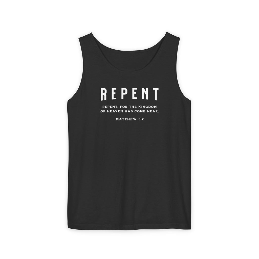 Repent - Women's Garment-Dyed Tank Top - Casual Summer Essential, Perfect for Festivals, Beach Days, Everyday Wear, Gift for Her