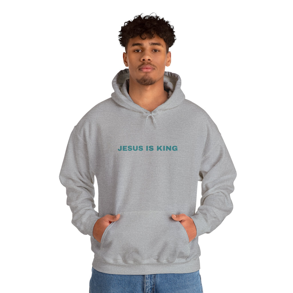Jesus is King Hoodie - Men's Heavy Blend™ Hoodie for Spiritual Everyday Comfort