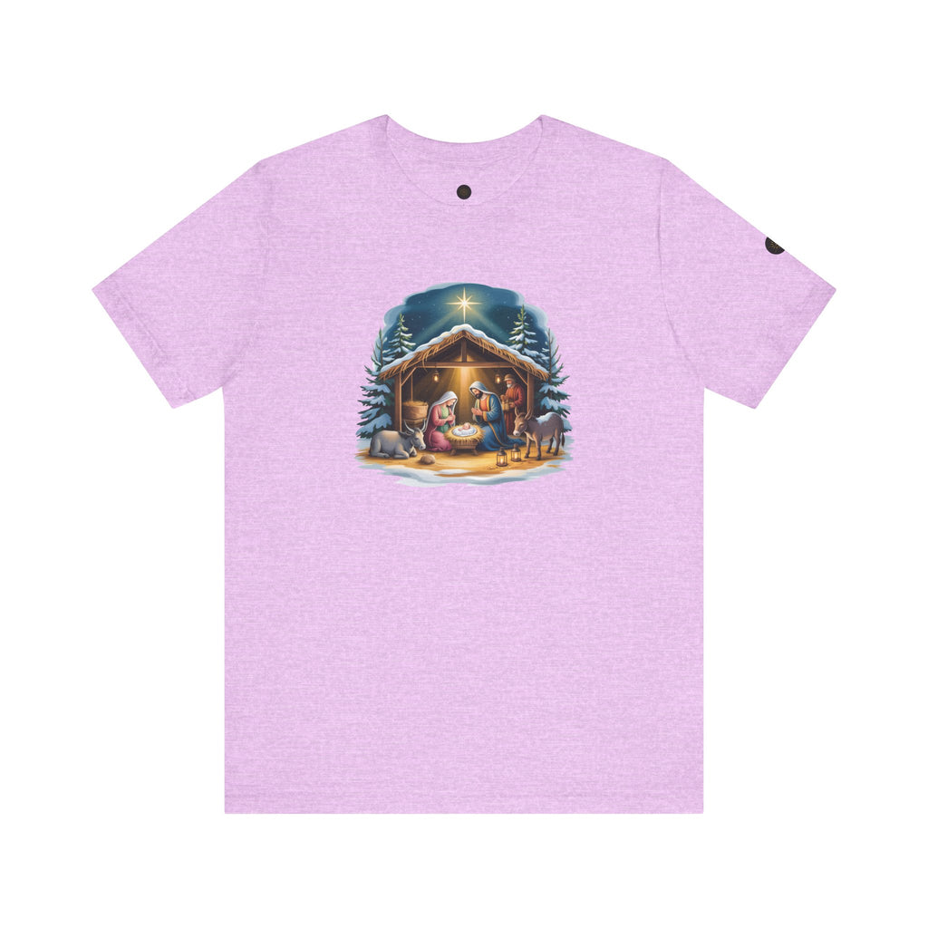 Nativity Scene Christmas Tee | Holiday Apparel, Religious Gift, Family Christmas Shirt, Winter Fashion, Nativity Scene Tee