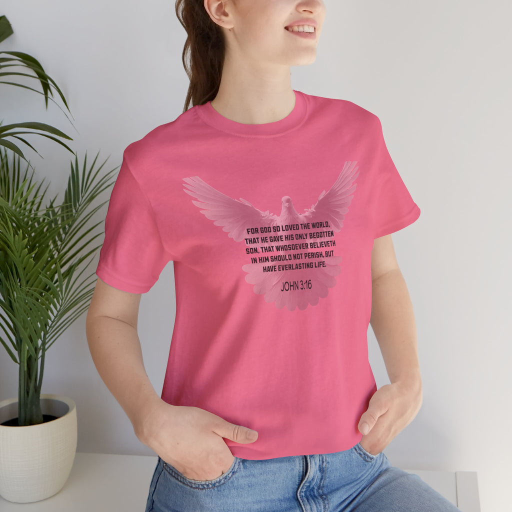 Christian Women's Tee - John 3:16 Short Sleeve Tee