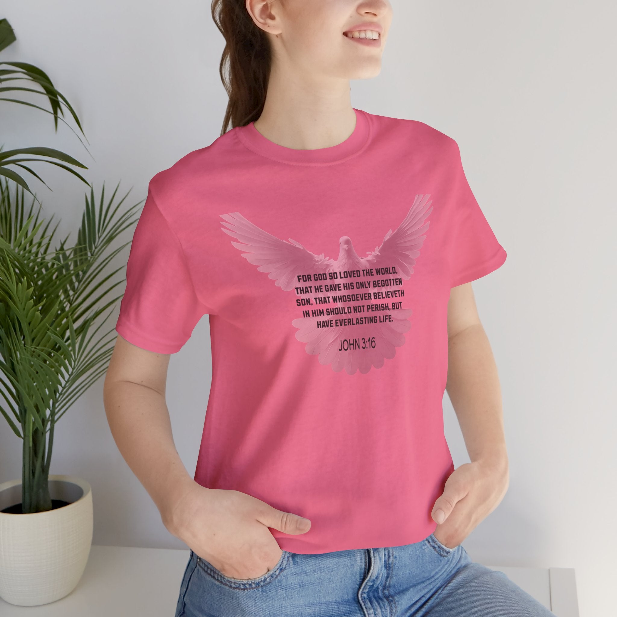 Christian Women's Tee - John 3:16 Short Sleeve Tee