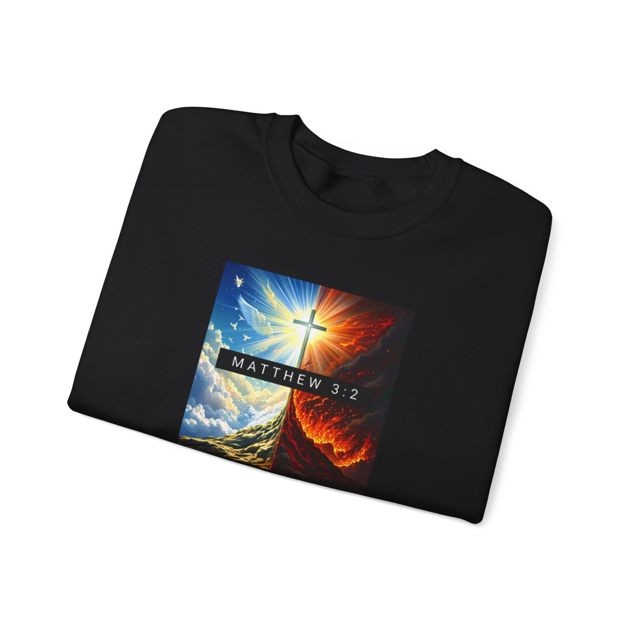 Women's Sweatshirt Heaven Cross and Hell Heavy Blend Crewneck