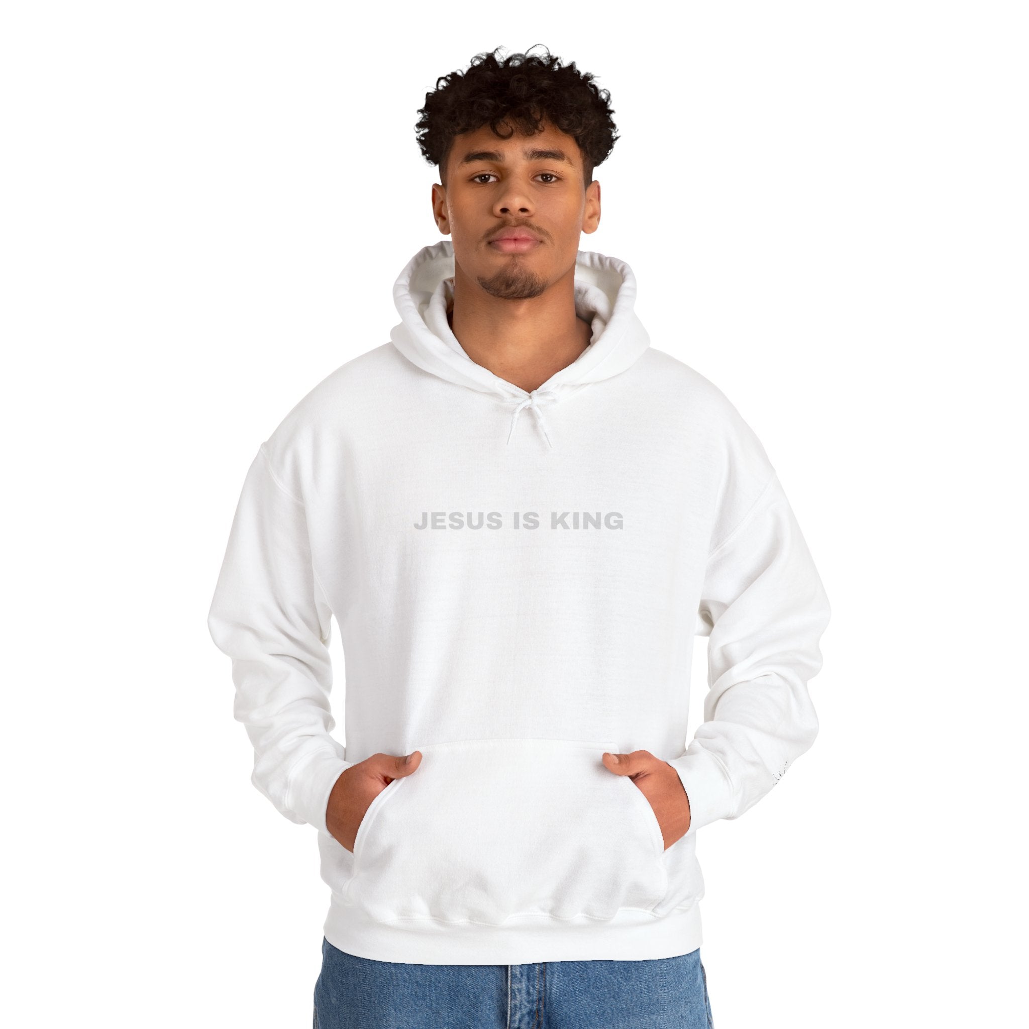 Jesus is King Hoodie - Men's Heavy Blend™ Hoodie for Spiritual Everyday Comfort