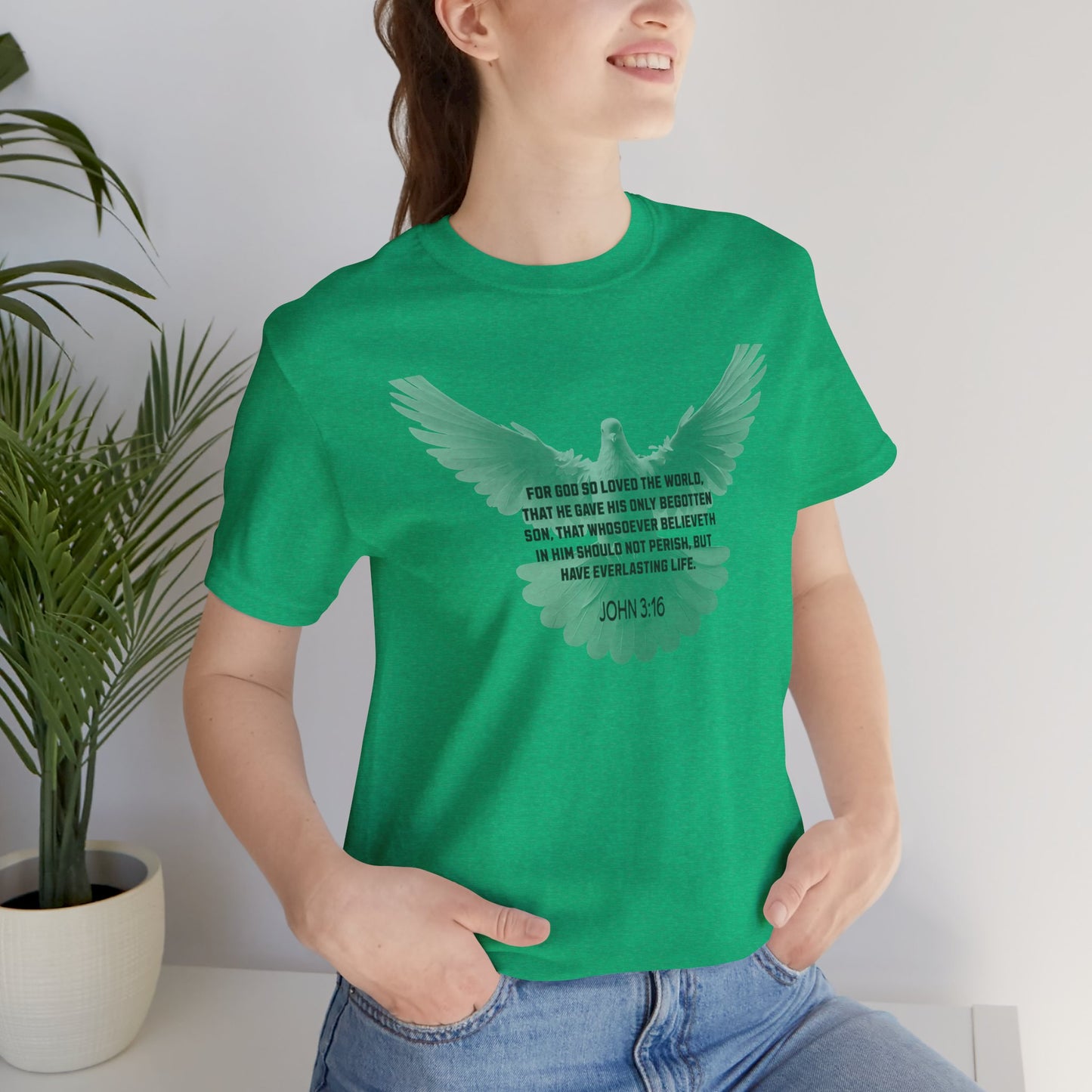 Christian Women's Tee - John 3:16 Short Sleeve Tee