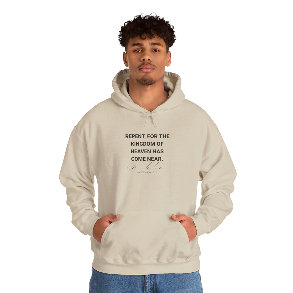 Men's Hoodie - Matthew 3:2 Bible Verse Heavy Blend™ Hooded Sweatshirt