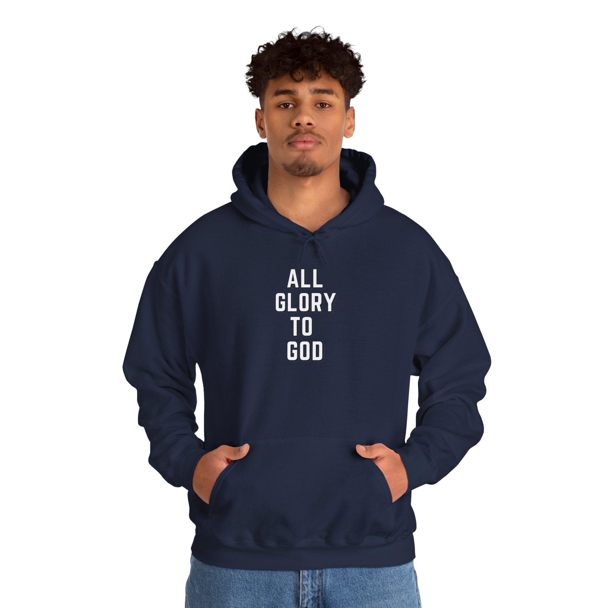 Religious Hooded Sweatshirt - All Glory to God