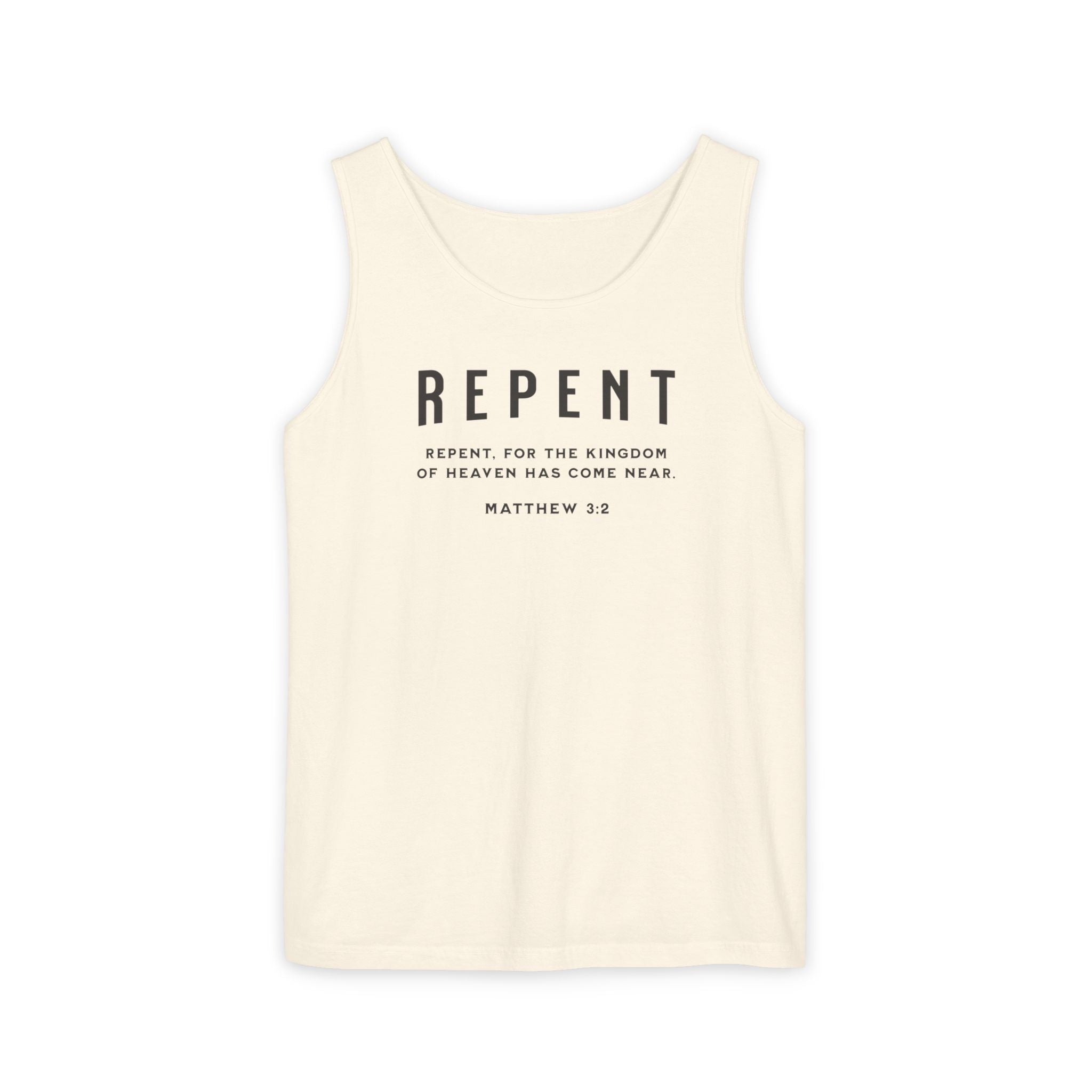 Repent - Women's Garment-Dyed Tank Top - Casual Summer Essential, Perfect for Festivals, Beach Days, Everyday Wear, Gift for Her
