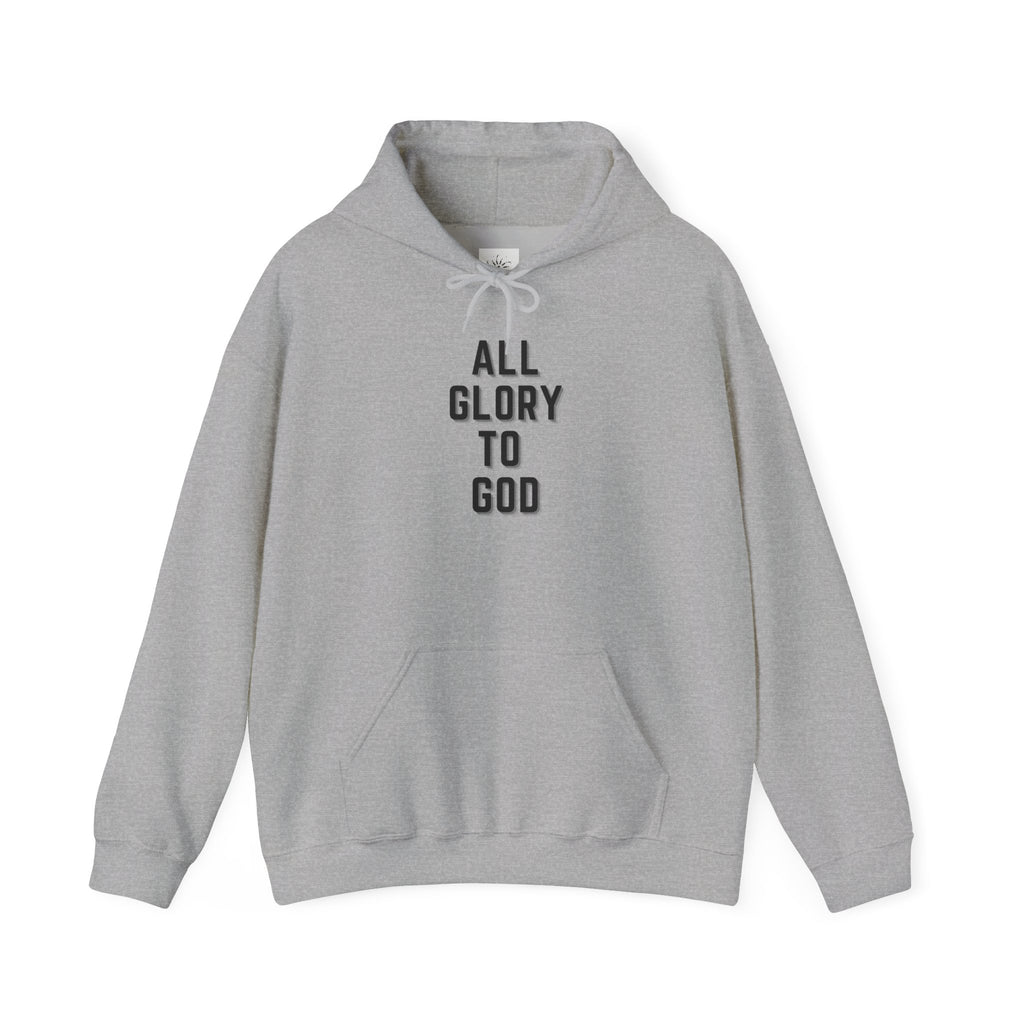 Religious Hooded Sweatshirt - All Glory to God