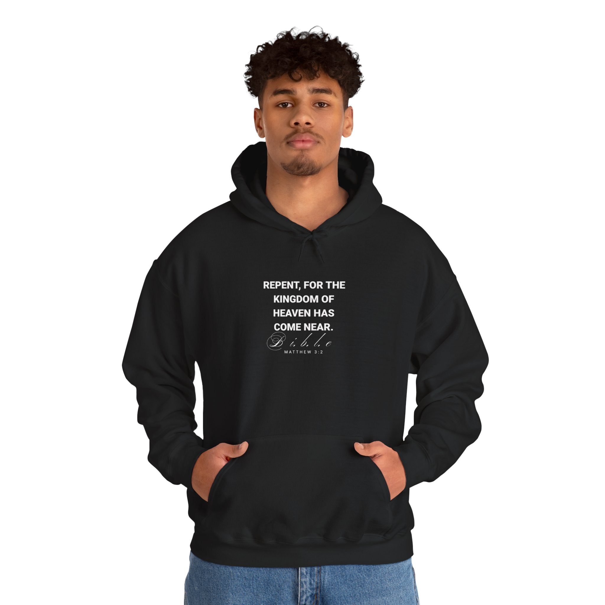 Men's Hoodie - Matthew 3:2 Bible Verse Heavy Blend™ Hooded Sweatshirt