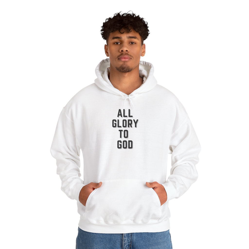 Religious Hooded Sweatshirt - All Glory to God