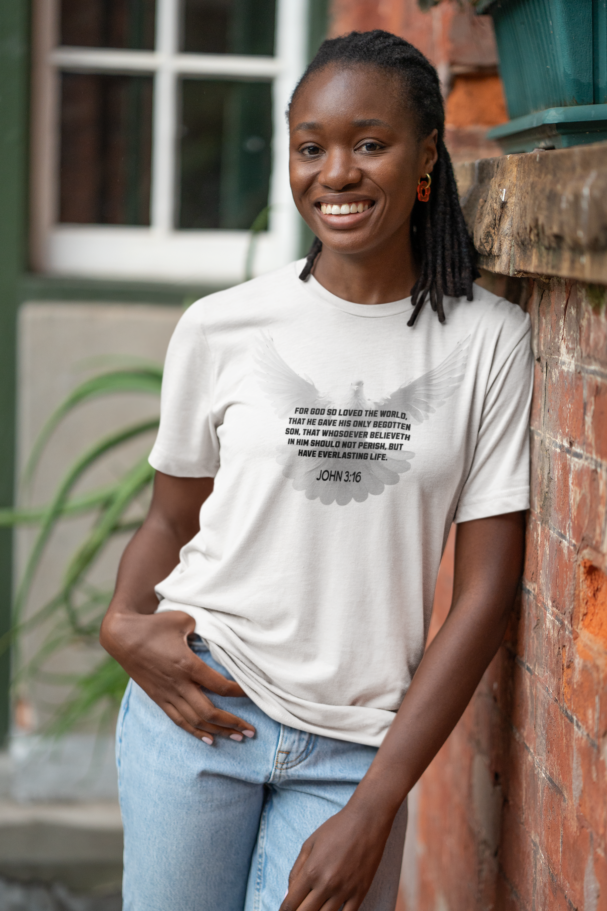 Christian Women's Tee - John 3:16 Short Sleeve Tee