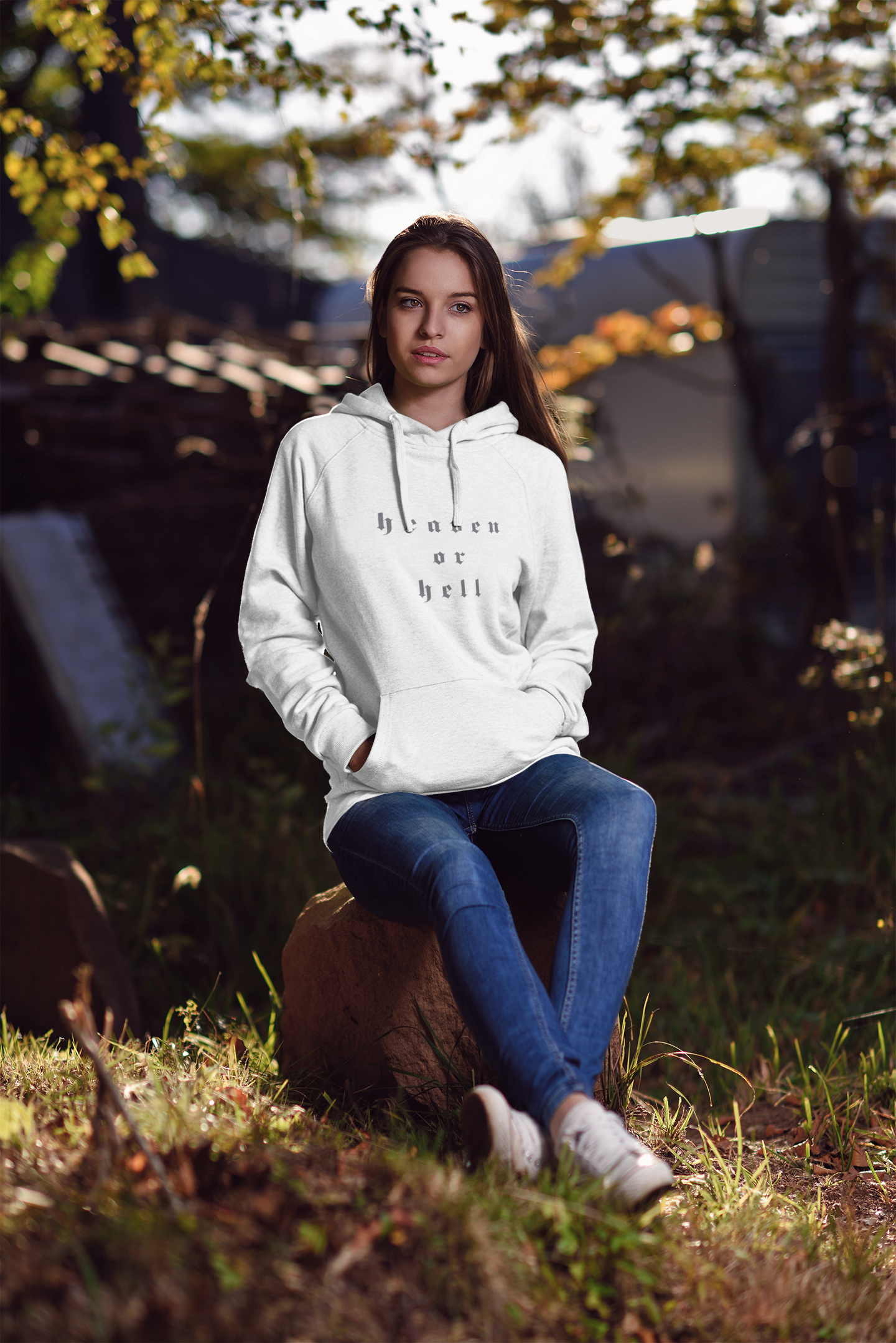 Heaven or Hell Women's Heavy Blend™ Hoodie - Cozy Casual Wear for Any Occasion, Spiritual Gift, Everyday Comfort, Unique Graphic [...]