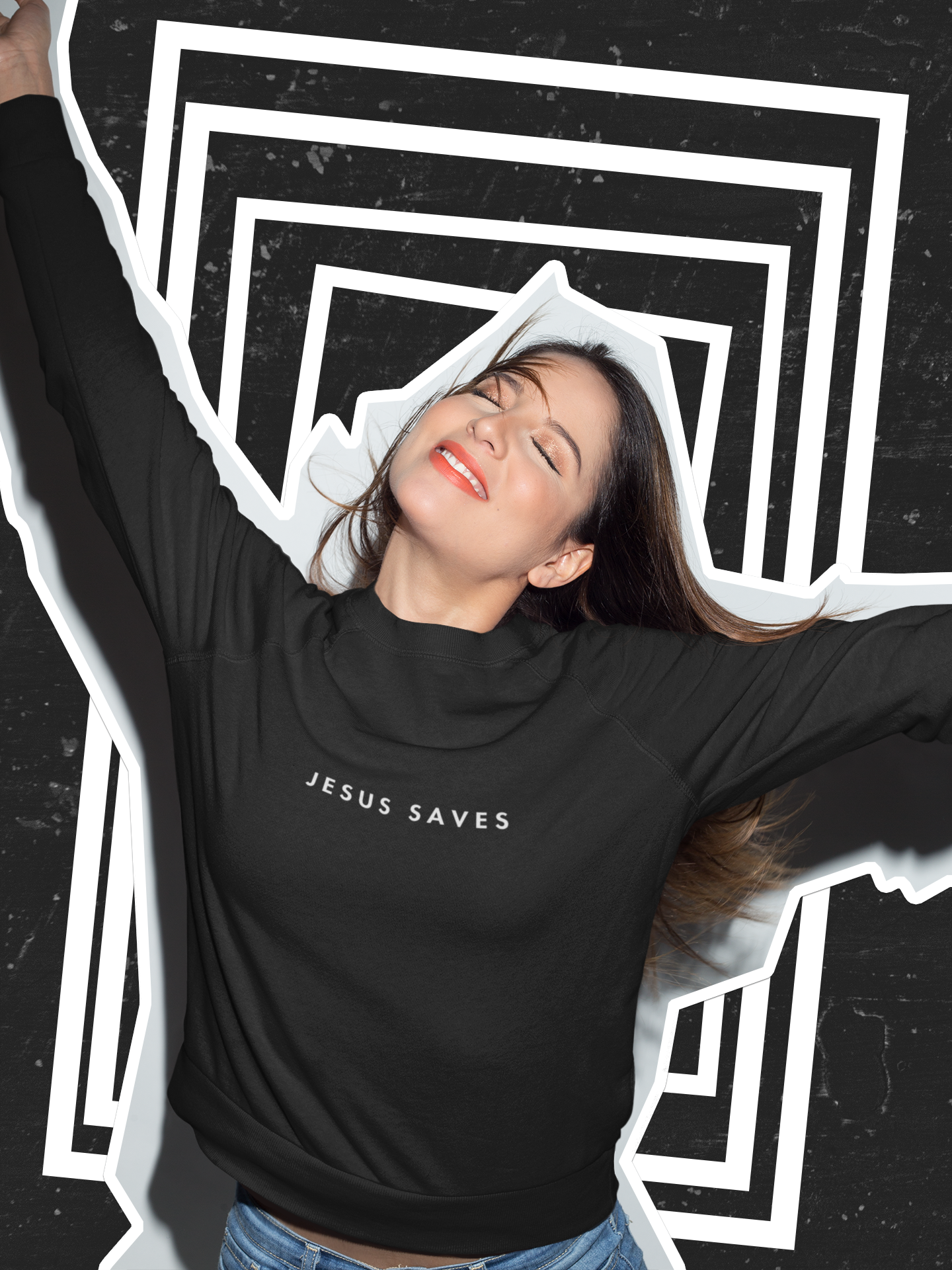 Jesus Saves Faith Women's Crewneck Sweatshirt