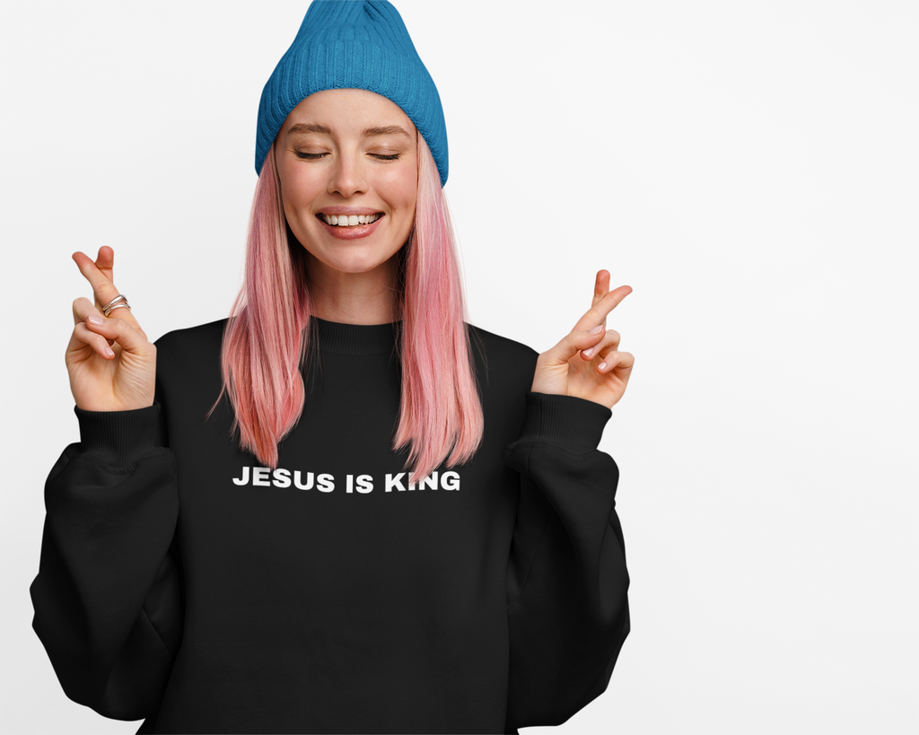 Jesus Is King - Christian Womens Sweatshirt