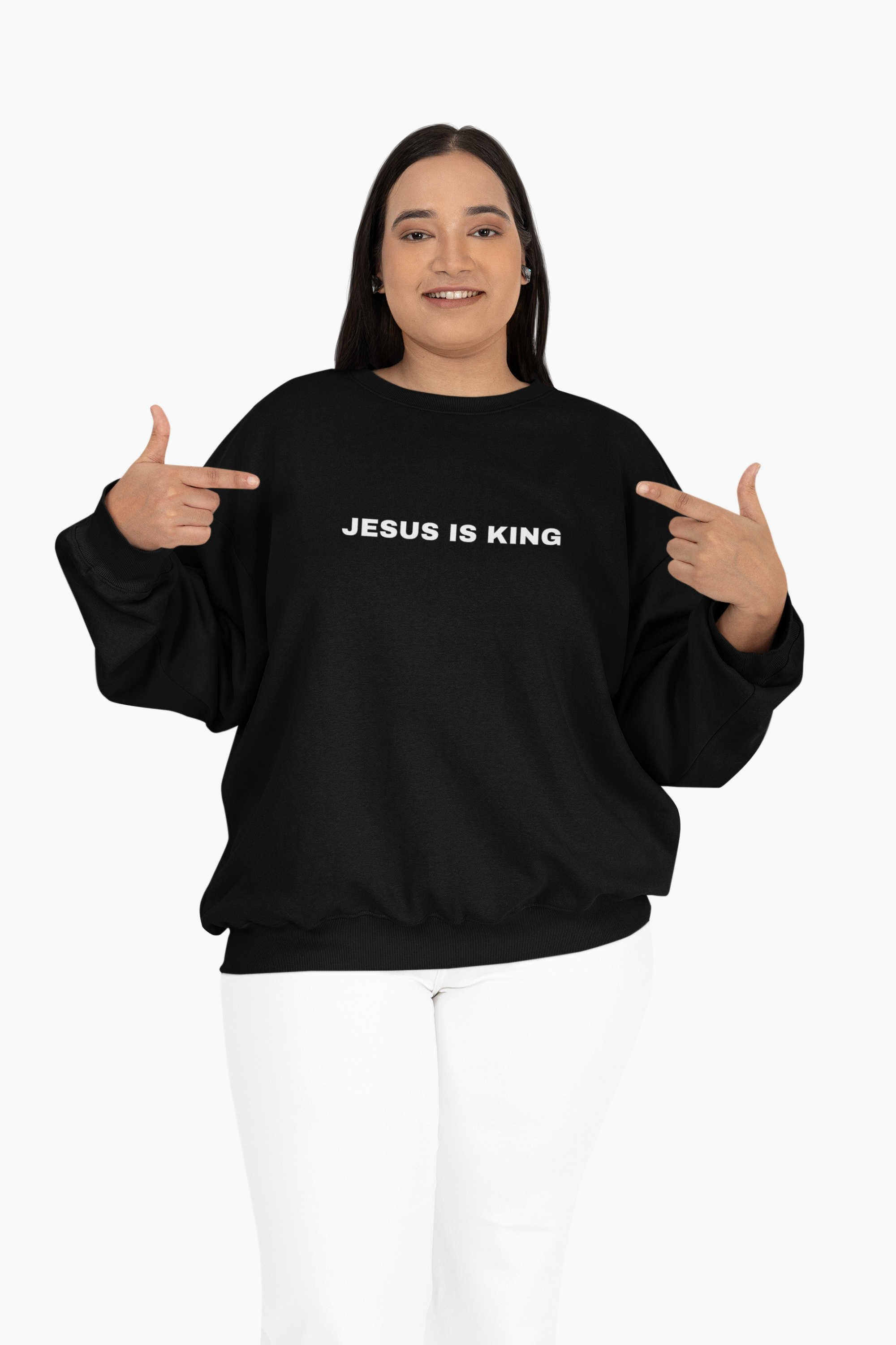 Jesus Is King - Christian Womens Sweatshirt