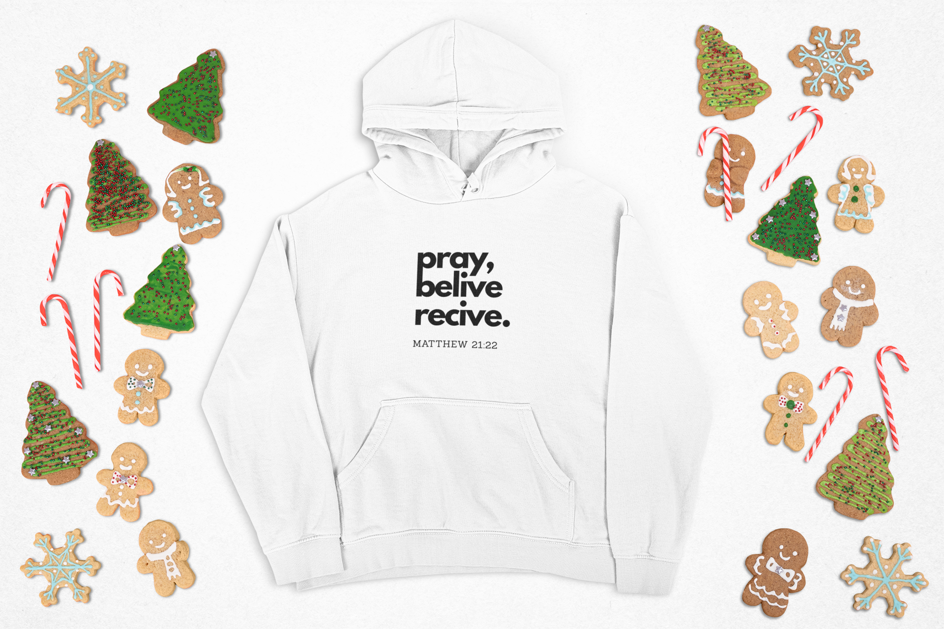 Pray Believe Receive Hoodie Christmas Gift