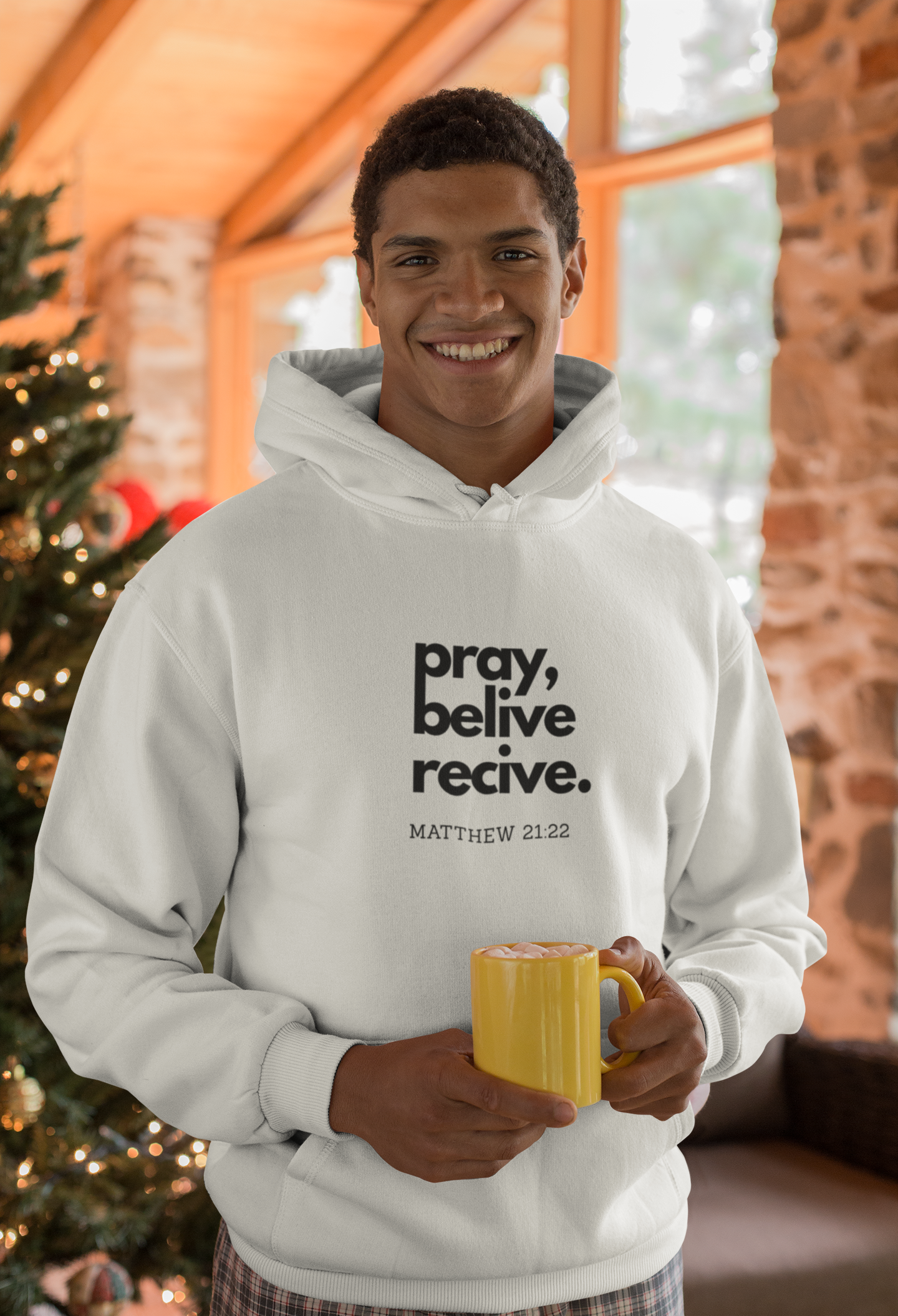 Pray Believe Receive Hoodie Christmas Gift