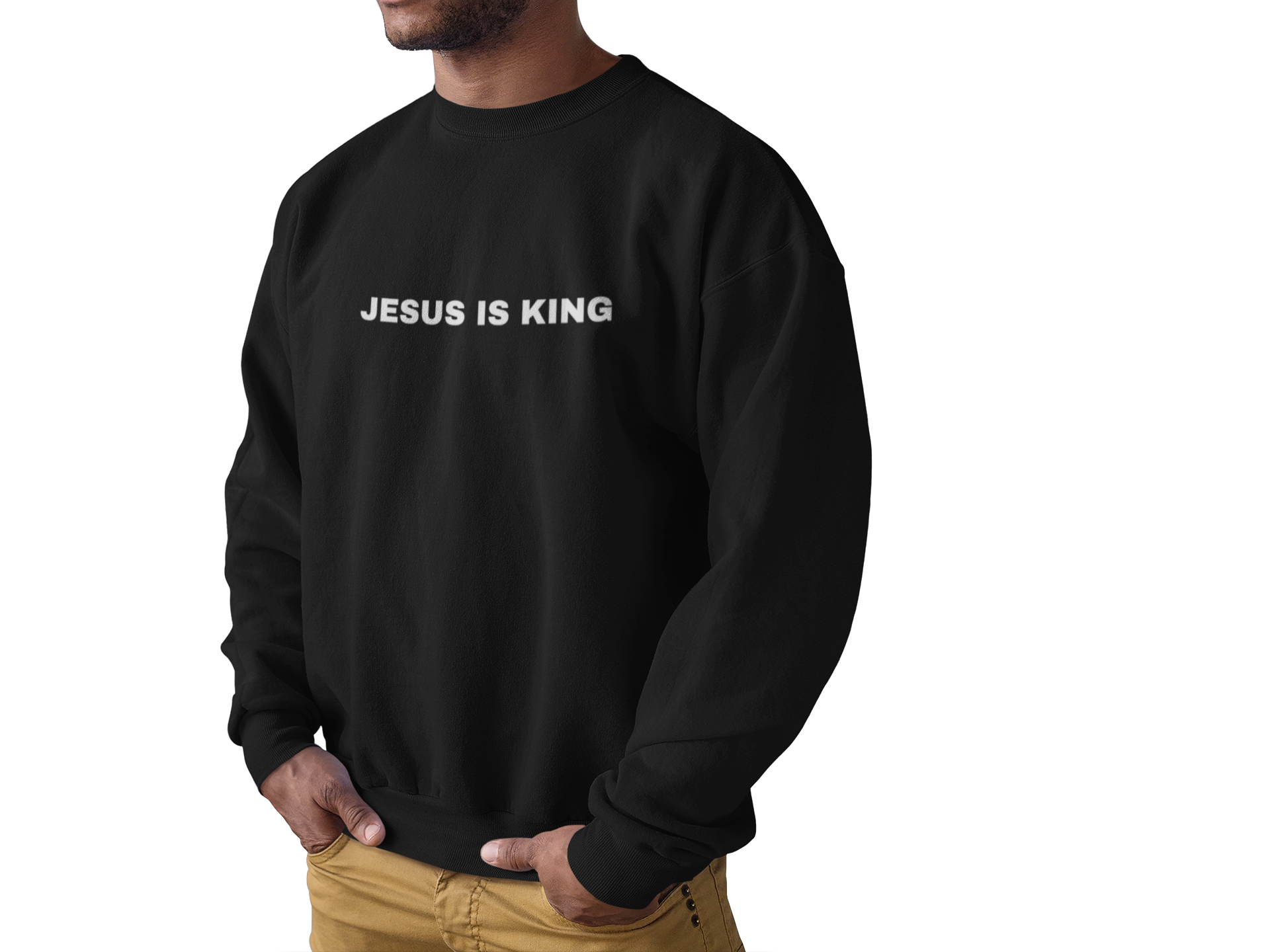 Jesus Is King - Christian Mens Sweatshirt