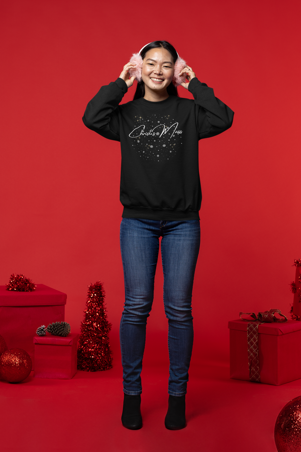 Christ's Mass Sweatshirt, Christian Christmas Jumper, Religious Holiday Sweater, Festive Jesus Pullover, Xmas Crewneck Top