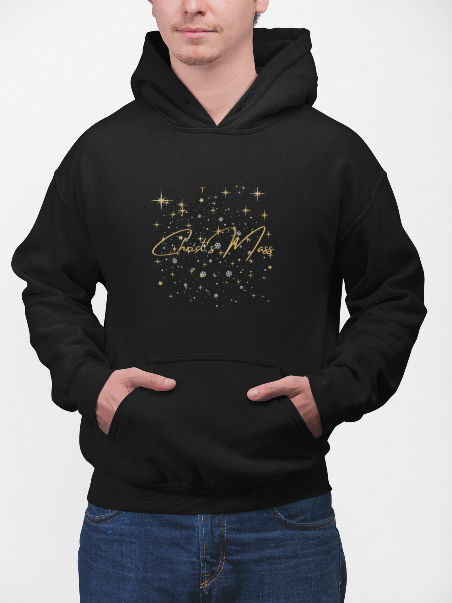 Christ's Mass Hoodie - Unisex Heavy Blend™ Hooded Sweatshirt, Holiday Faith Sweatshirt, Christian Apparel, Religious Pullover,