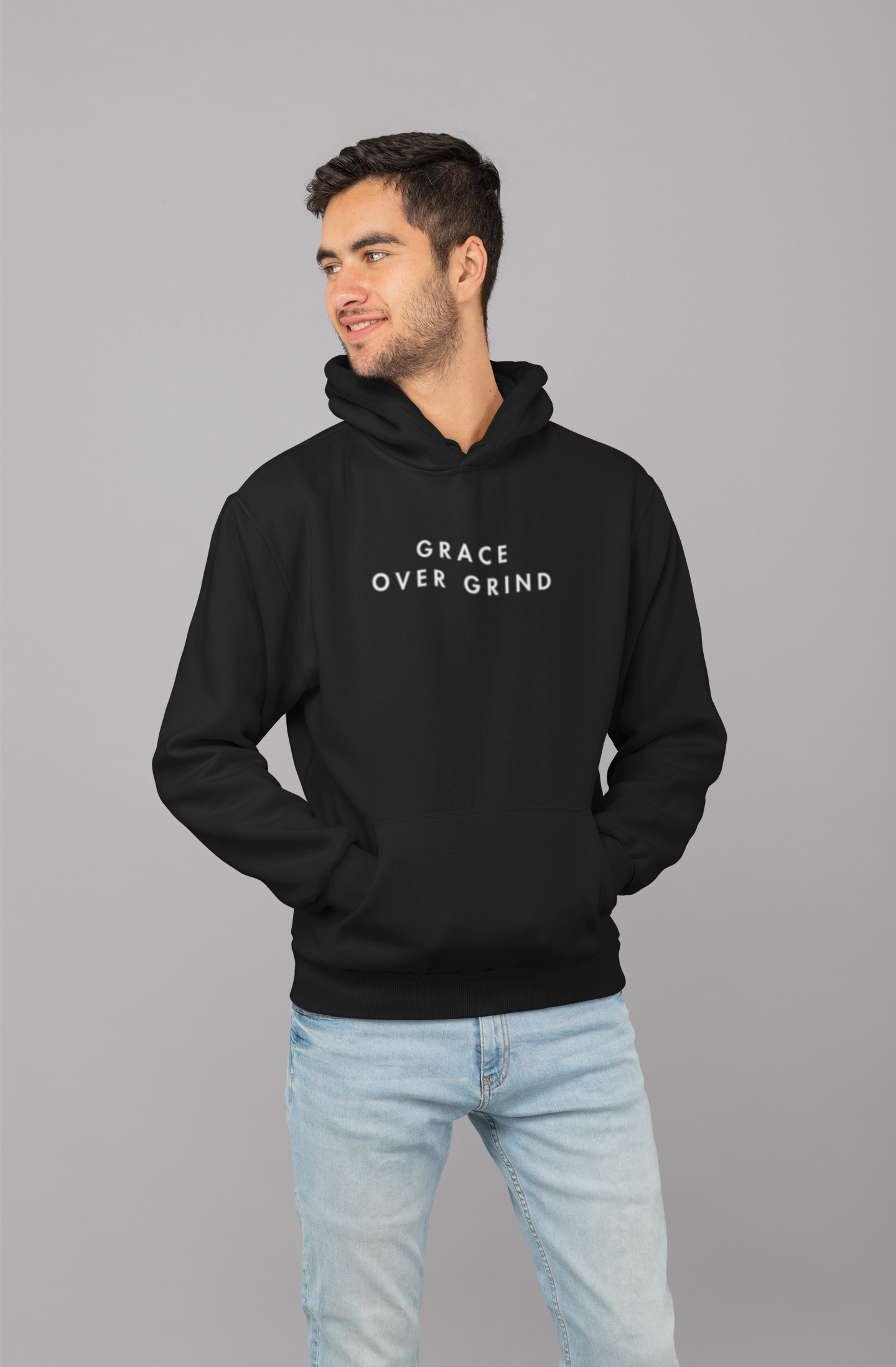 Grace Over Grind Hoodie — Inspirational Faith-Based Pullover