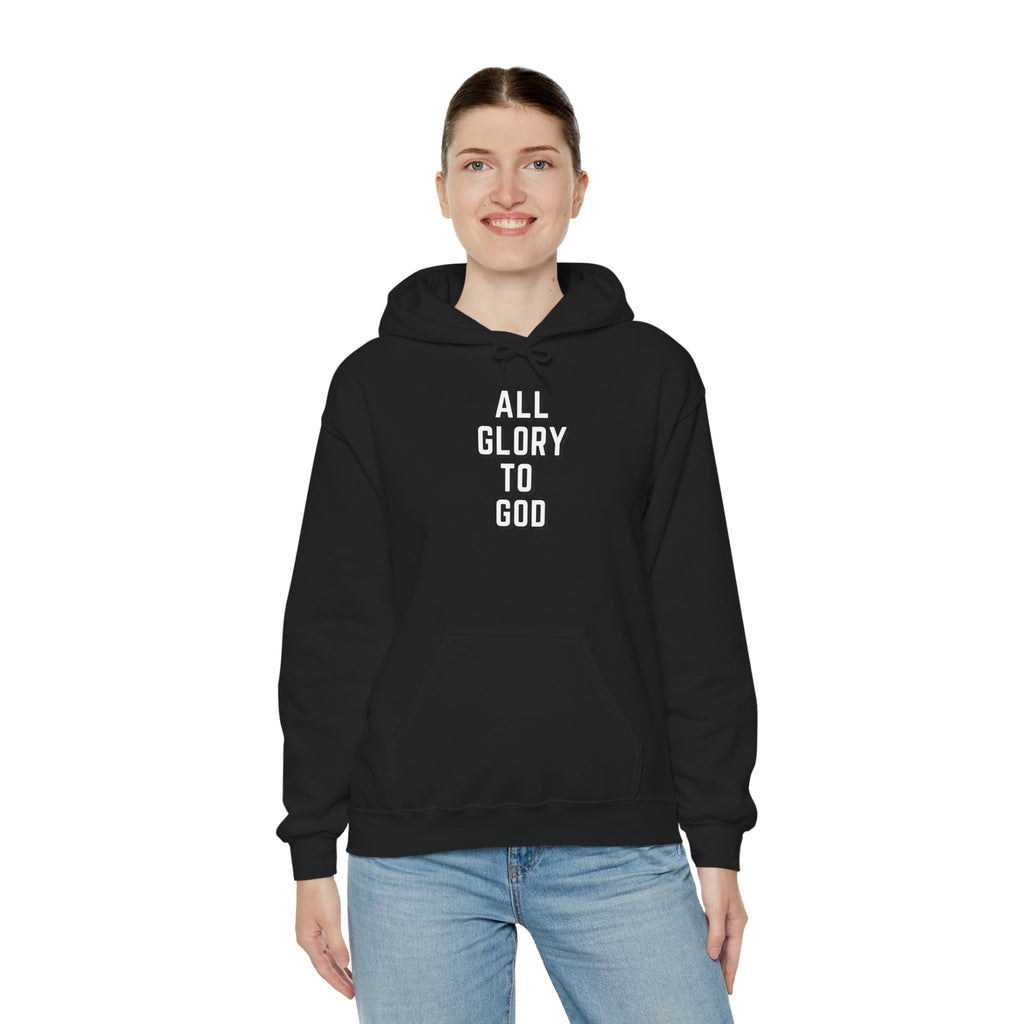 Religious Hooded Sweatshirt - All Glory to God