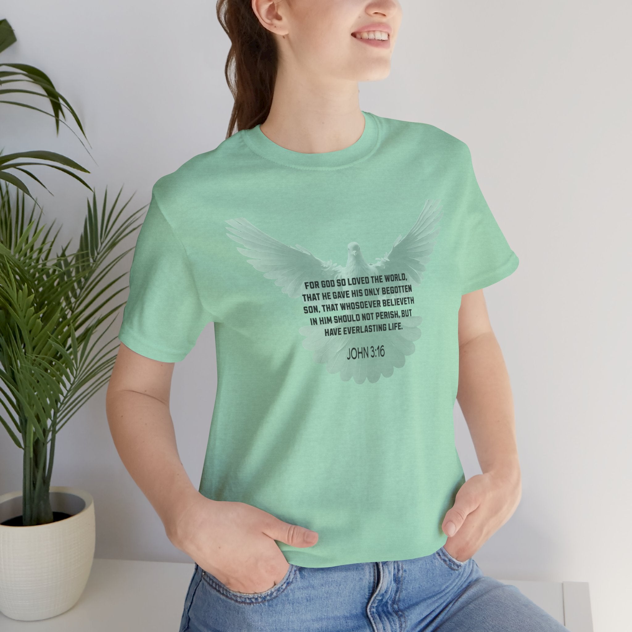 Christian Women's Tee - John 3:16 Short Sleeve Tee