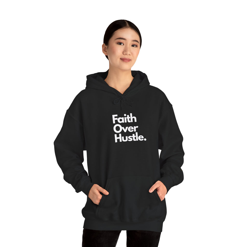 Faith Over Hustle Hoodie — Inspirational Christian Pullover