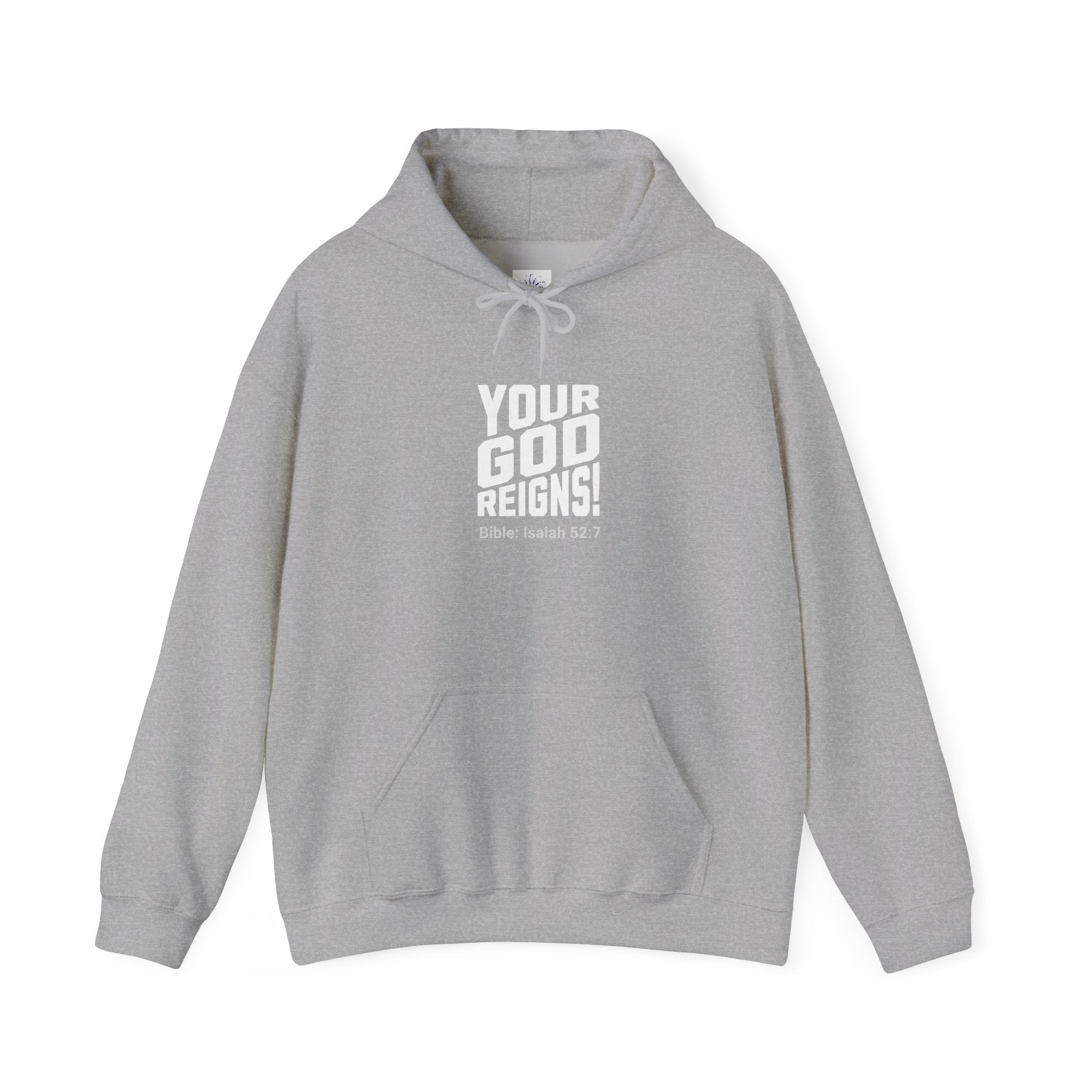 Isaiah 52:7 Your God reigns Men's Heavy Blend™ Hoodie - Cozy Casual Wear for Any Occasion, Spiritual Gift, Everyday Comfort, Unique Graphic [...]