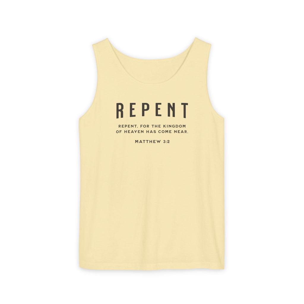 Repent - Women's Garment-Dyed Tank Top - Casual Summer Essential, Perfect for Festivals, Beach Days, Everyday Wear, Gift for Her