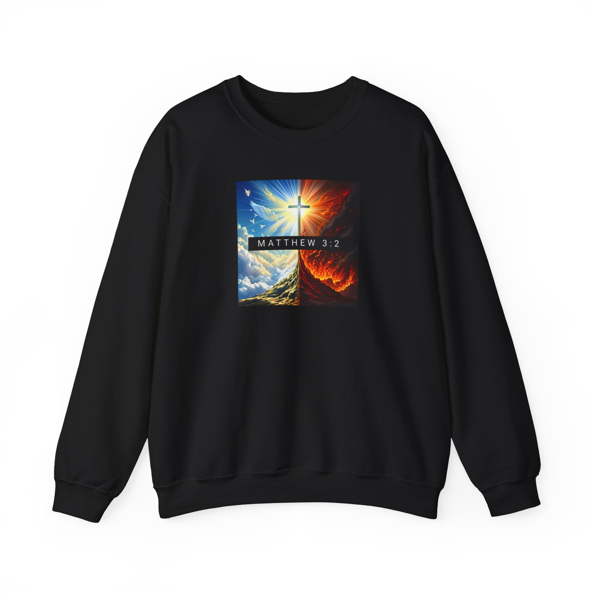 Women's Sweatshirt Heaven Cross and Hell Heavy Blend Crewneck