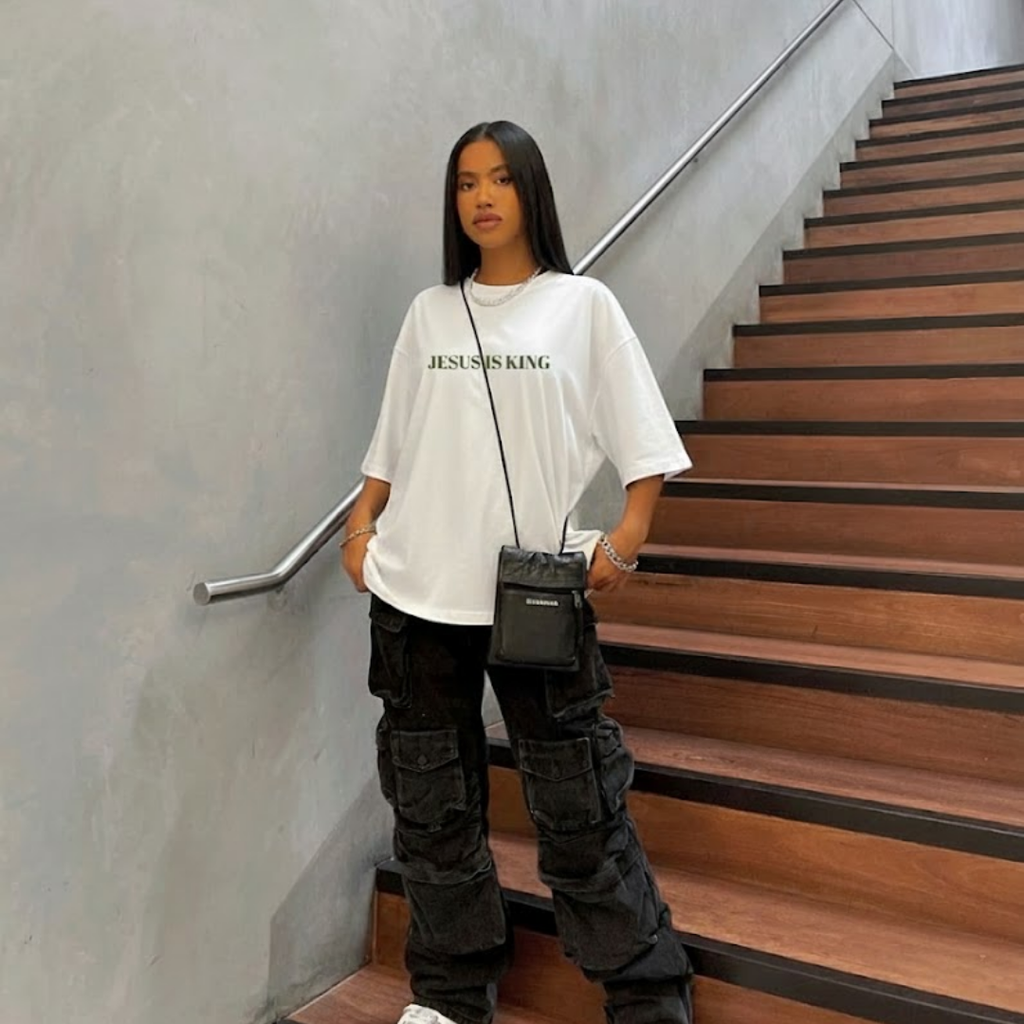 Christian Women's Tee - JESUS IS KING  Jersey Short Sleeve T-Shirt