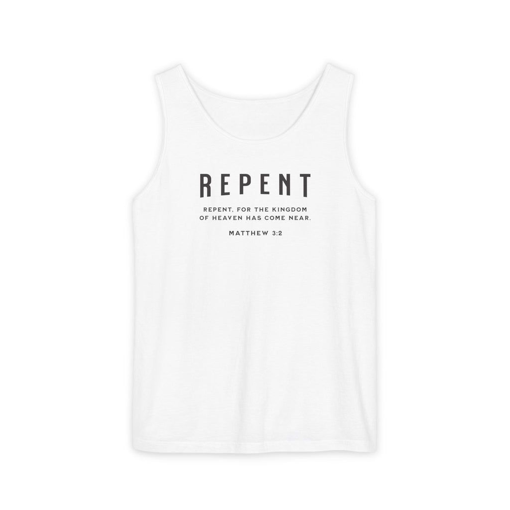 Repent - Women's Garment-Dyed Tank Top - Casual Summer Essential, Perfect for Festivals, Beach Days, Everyday Wear, Gift for Her