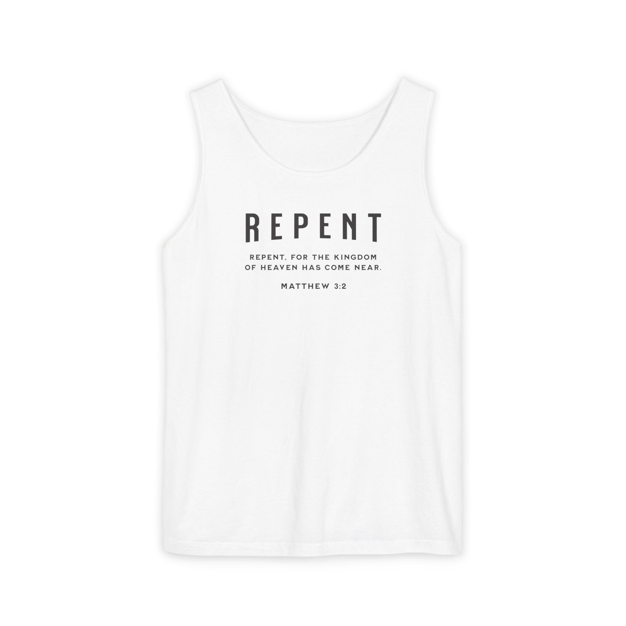 Repent - Women's Garment-Dyed Tank Top - Casual Summer Essential, Perfect for Festivals, Beach Days, Everyday Wear, Gift for Her