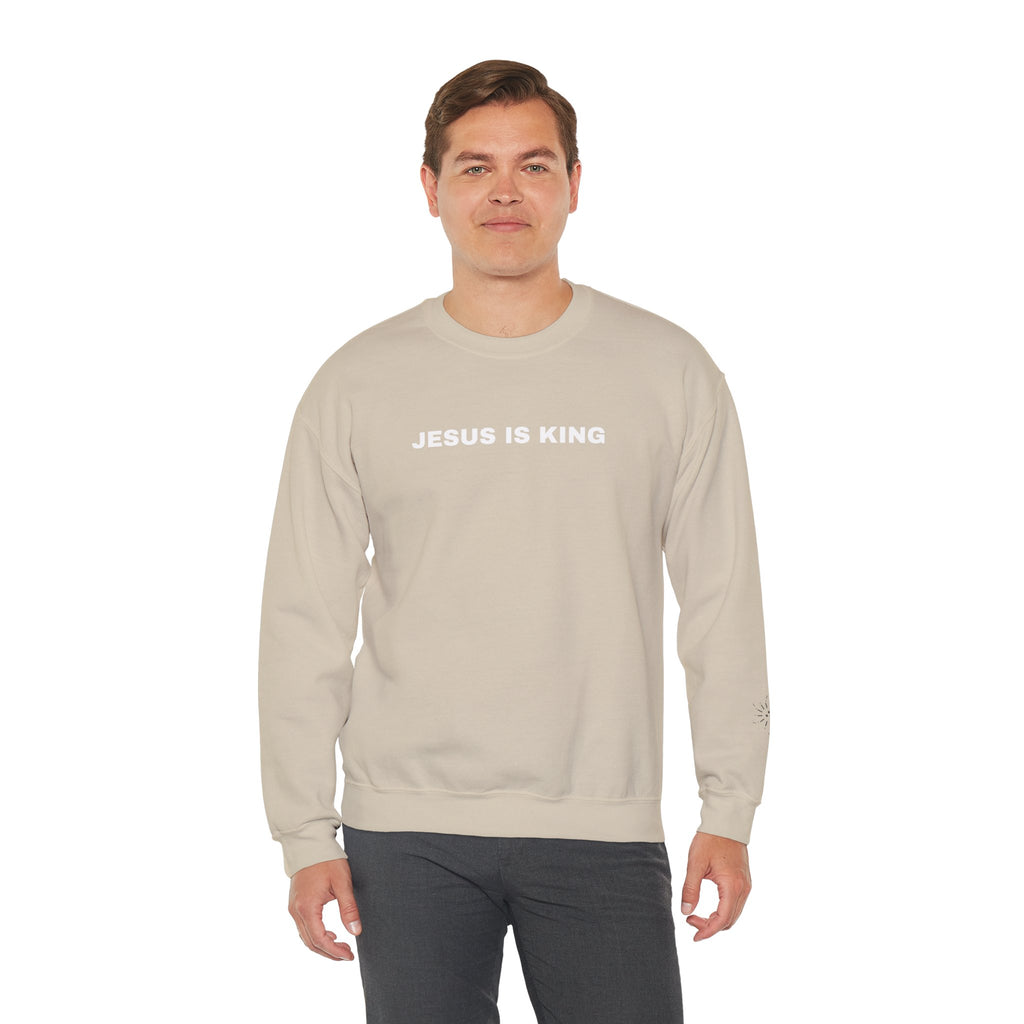 Jesus Is King - Christian Mens Sweatshirt