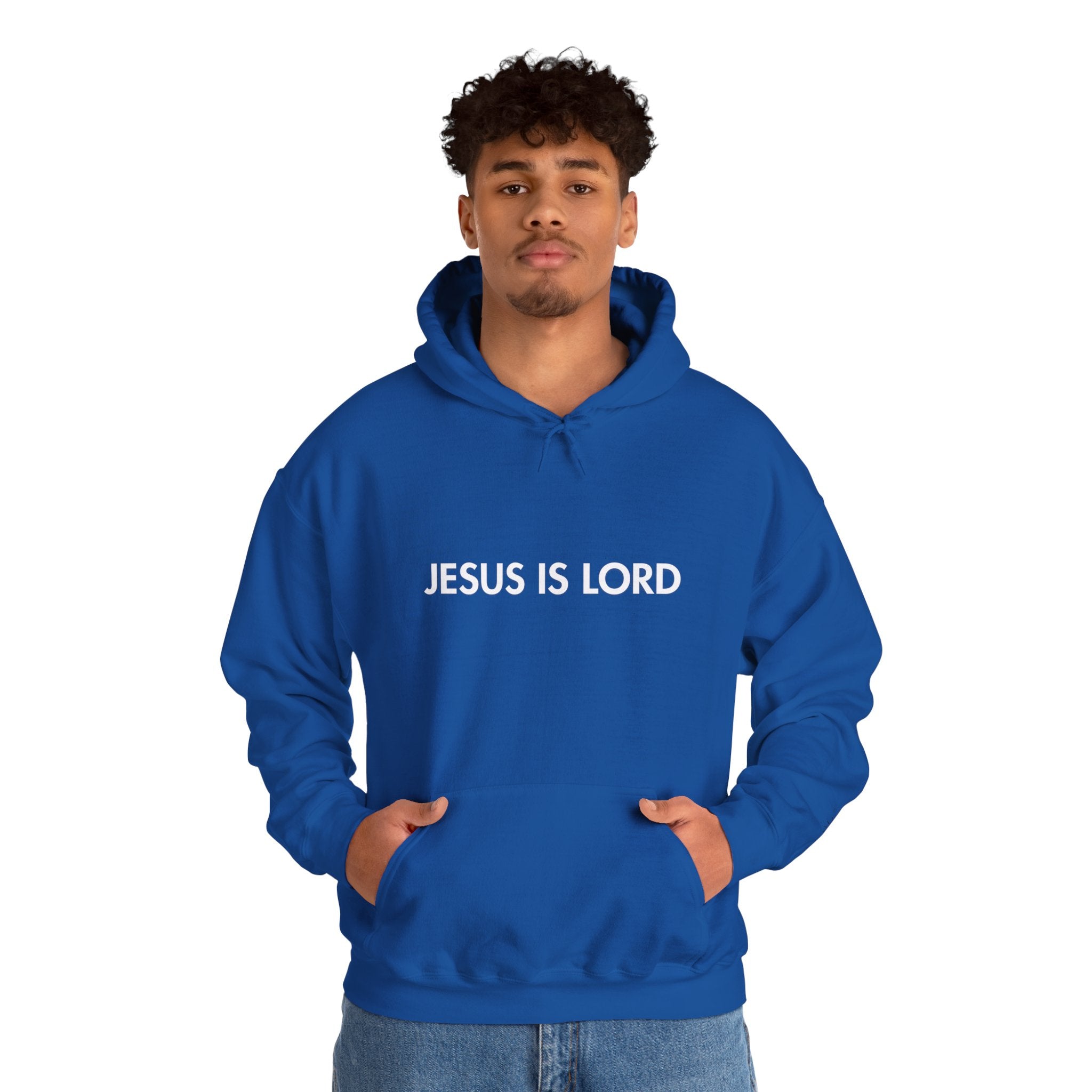 Hoodie - Jesus is Lord Men's Heavy Blend™ Hoodie for Spiritual Everyday Comfort