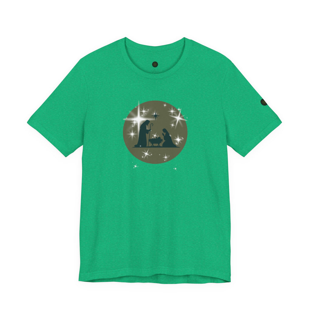 Christian Christmas Tee | Unisex Jersey Short Sleeve Tee, Holiday Apparel, Religious Gift, Family Christmas Shirt, Winter Fashion, Nativity